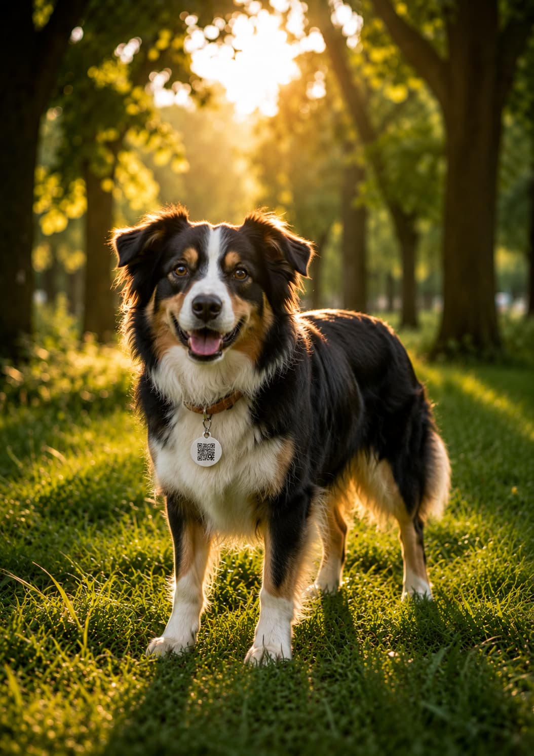 Perro feliz al aire libre